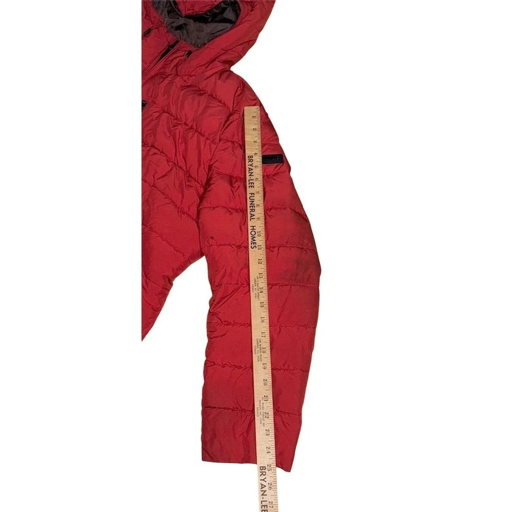 Michael Kors Men's Red Quilted‎ Puffer Jacket Size M recycled bottles some flaws